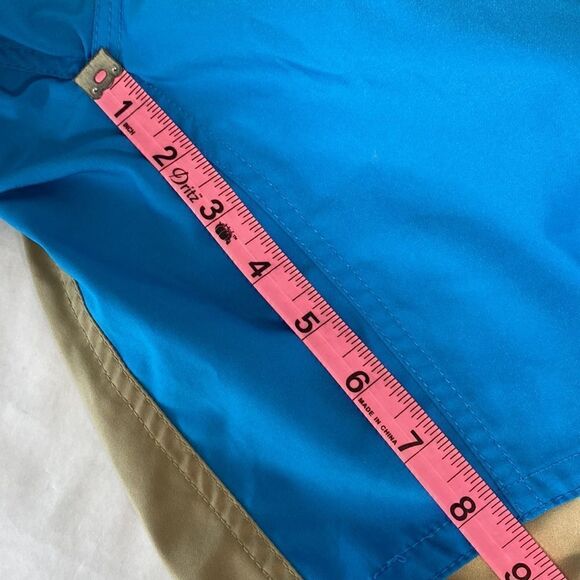 Hobie Vintage Swim Trunks Shorts Mens Sz 32 Unlined Brown Tan Blue - Picture 9 of 10